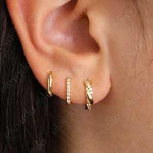 Twisted Paved Hoop Earring Gift Set • Huggie Hoop Earrings • earring set • gift ready • gift for her • gift for mom • gift set