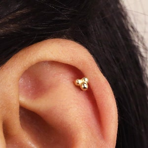 20G/18G/16G Bead Cartilage Flat Back Labret Stud Earrings • conch earrings • tiny stud earring •  cartilage stud • helix stud • tragus studs