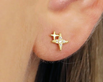 Star Stud Earrings • CZ dainty earrings • star earrings • tiny stud earrings • small stud earrings • minimalist earrings