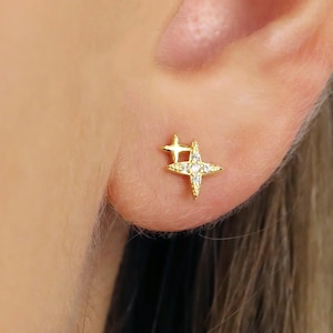 Star Stud Earrings • CZ dainty earrings • star earrings • tiny stud earrings • small stud earrings • minimalist earrings