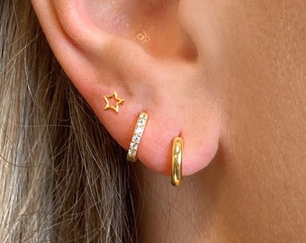 Tiny Hollow Star Stud Earrings • dainty star earrings • star earrings • tiny stud earrings • small stud earrings • minimalist earrings