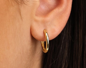 Bold Hinged Hoop Earrings • statement hoop earrings •  gold hoop earrings • lightweight earrings • minimalist earrings