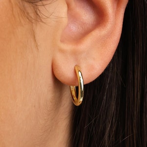 Bold Hinged Hoop Earrings • statement hoop earrings •  gold hoop earrings • lightweight earrings • minimalist earrings
