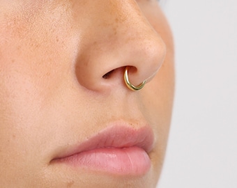 Solid Hoop Earring, Nose Ring, Conch Hoop, Septum Ring, 16G/18G/20G Solid Clicker Hoops • Nose Piercing • Tragus Hoop • Rook Hoop