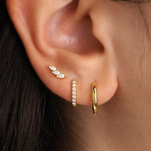 Everyday Hoop Earring Stack Set • gift for her • bridesmaid gift • christmas gift • gold hoop earrings • minimalist earrings • elevado