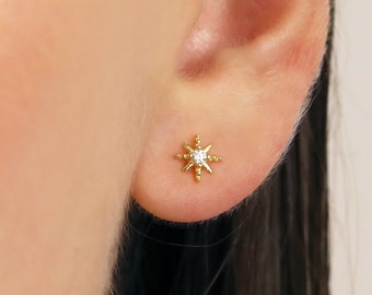 Tiny Star Stud Earrings • CZ dainty earrings • star earrings • tiny stud earrings • small stud earrings • minimalist earrings