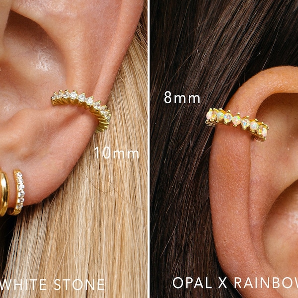 16G/18G/20G Conch Paved Hoop • Straight Barbell Paved Cartilage Gold Hoop Earrings • tragus earrings • tiny hoops • gold cartilage hoop