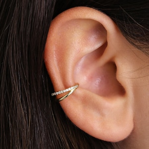 Créoles double lambi pavés, anneau pour le nez, anneau pour le septum, boucle d'oreille, anneaux clicker 16G/18G • anneau Daith • anneau Tragus • anneau Rook