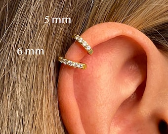 18G kleine kraakbeenoorbellen • tragusoorbellen • kleine oorringen • kraakbeenoorringen • helixring • kleine ring