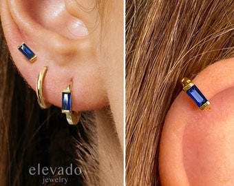 Sapphire outlet helix earring