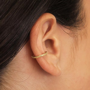 Topaz Paved Conch Clicker Hoops • CZ Hinged Clicker Hoops • Seamless Hinged Hoop • Huggie Hoop Earrings • Hoop Earrings