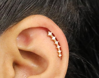 Cartilage Ear Climbers • ear climber • ear crawler • minimalist earrings • silver jewelry • rose gold earrings • ear jacket • ear cuff