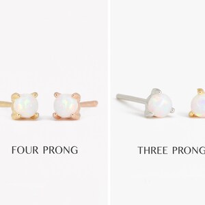 Tiny Opal Stud Earrings • dainty earrings • opal gold studs • small opal stud earrings • minimalist earrings • elevado jewelry