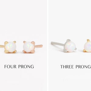 Tiny Opal Stud Earrings • dainty earrings • opal gold studs • small opal stud earrings • minimalist earrings • elevado jewelry