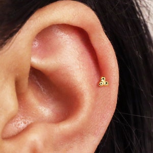 20G/18G Tiny Charm Cartilage Threadless Push Pin Earrings • stacking earring • tiny cartilage stud • helix• tragus studs • flat back