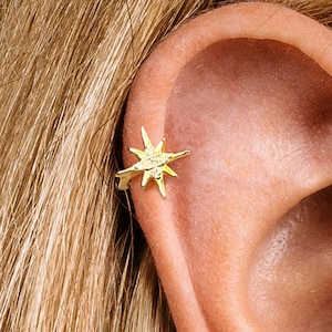 Boucles d'oreilles cartilage étoile 18 g • boucles d'oreilles tragus céleste • petites créoles • boucles d'oreilles cartilage • créoles hélicoïdales • petits créoles