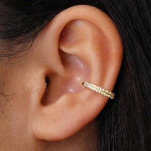 Clicker Hoop Earring for Conch, Rook, Helix & Lobe - 3 Post Gauges in Gold, Silver, Rose Gold - Multiple Sizes For Different Piercings