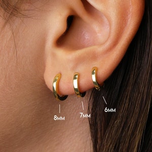 Thick Hoop Earrings • hoop earrings • gold hoop earrings • huggie hoop earrings • huggie hoops • tiny hoops • minimalist earrings