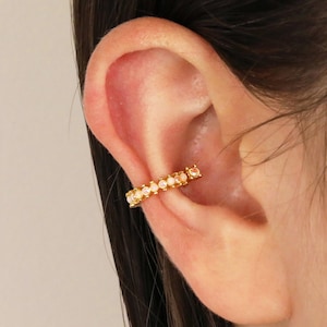 Créoles pavées conques 16G/18G/20G • Boucles d'oreilles créoles en or cartilage barbell droites pavées • boucles d'oreilles tragus • petites créoles • créoles cartilage dorées