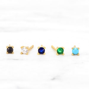 Tiny Stud Earrings • dainty earrings • gold studs • small stud earrings • minimalist earrings • silver stud earrings