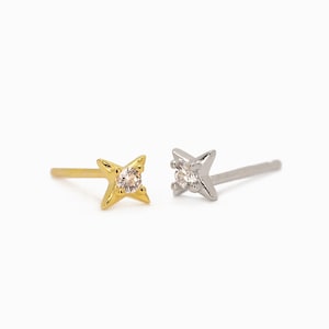 Tiny Star CZ Studs • gold earrings • Star earrings • tiny stud earrings • minimalist earrings • Tiny Star earrings • Valentine&#39;s Day Gift