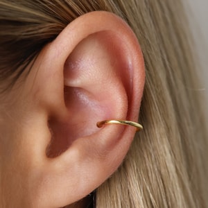 Paved Conch Hoop fake Conch Piercing ear Cuff Earring No Piercing Required Gold silver Ear Cuff Elevado Jewelry Etsy
