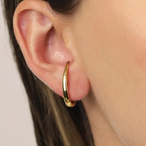 Suspender Earrings • gold ear climbers • cuff earrings • gold hoop stud earrings • minimalist jewelry • huggie earrings • hoop stud earrings