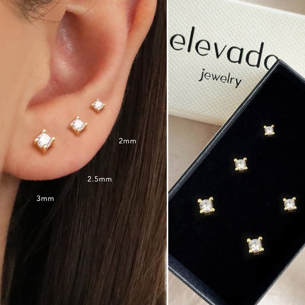 Assortiment Tiny Stud Earring Gift Set • Tiny Dainty Stud Boucles d’oreilles • cadeau pour maman • cadeau pour elle • cadeau de demoiselles d’honneur • cadeau d’anniversaire • elevado