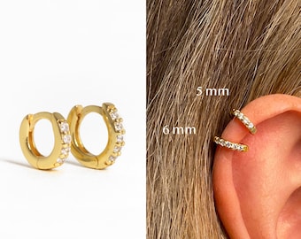 18G Tiny Cartilage Hoop Earrings • tragus earrings • tiny hoop earrings • cartilage hoop earrings • helix hoop • small hoop