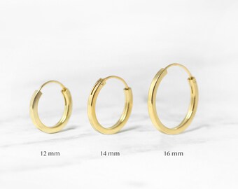 9ct 9K Yellow & White "Gold Filled" Little Girl's Small Hoop Earrings.12mm,2122 9ct 9K Yellow & White "Gold Filled" Little Girl's Small Hoop Earrings.12mm,2122