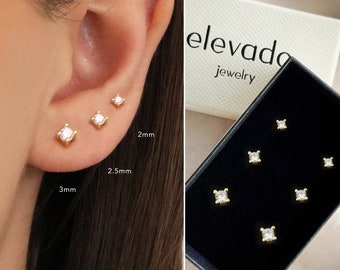 Assortiment Tiny Stud Earring Gift Set • Tiny Dainty Stud Boucles d’oreilles • cadeau pour maman • cadeau pour elle • cadeau de demoiselles d’honneur • cadeau d’anniversaire • elevado