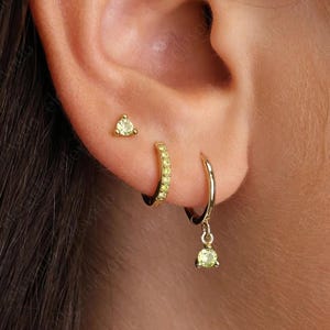 Apple Green Dainty Hoop Earring Set • christmas gifts • gift for mom • gifts for her • bridesmaids gift • birthday gift • mom gift