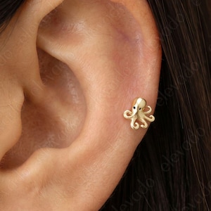Octopus Labret-örhänge • 18G/16G invändigt gängat broskörhänge