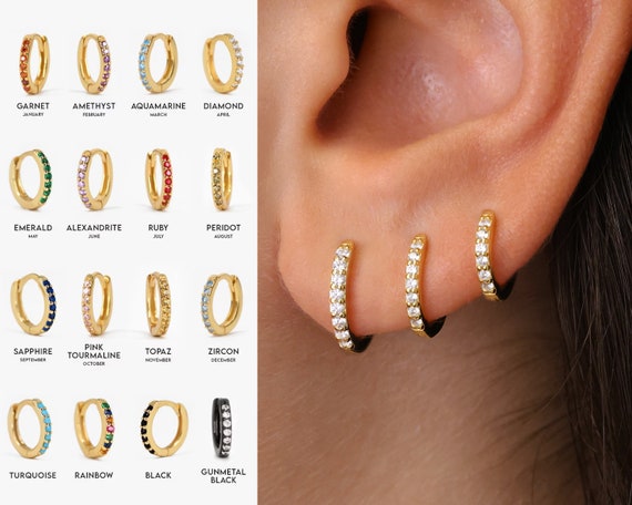 Hoop Cartilage Huggie Earring Piercing Helix Tragus Conch Jewelry