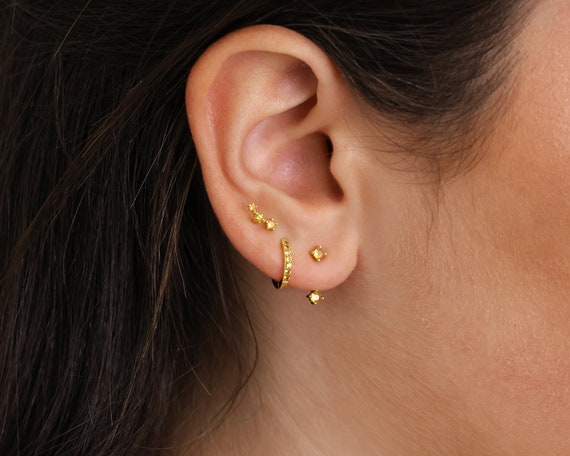 Topaz Front Back Earring Set • Personalized Earring Gift