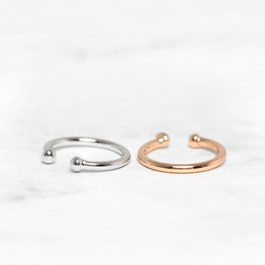 Simple Band Ear Cuff ear cuff no piercing gold ear cuff ear cuff non pierced fake helix piercing silver ear cuffs fake piercings image 4