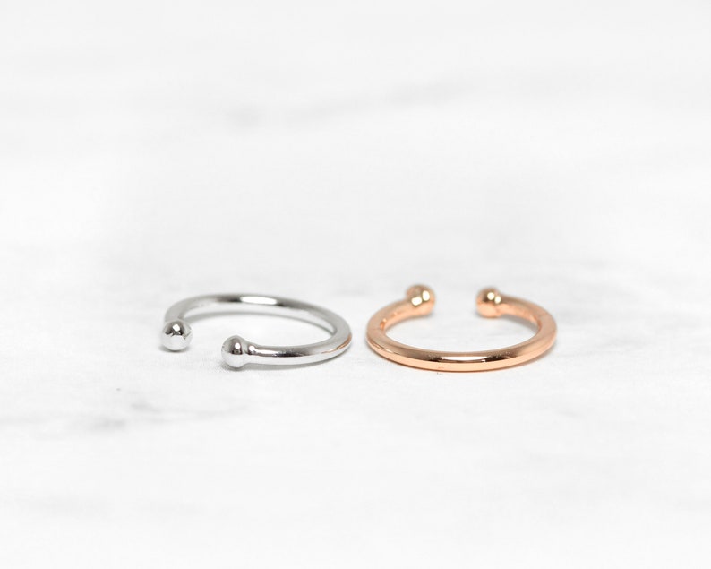 Simple Band Ear Cuff ear cuff no piercing gold ear cuff ear cuff non pierced fake helix piercing silver ear cuffs fake piercings image 4