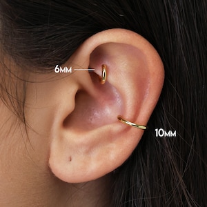 Solid Clicker Hoops • hinged clicker hoop • daith hoop • septum ring • nose ring • 16G/18G/20G • elevado jewelry