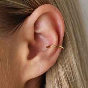 Simple Band Ear Cuff ear cuff no piercing gold ear cuff ear cuff non pierced fake helix piercing silver ear cuffs fake piercings image 3