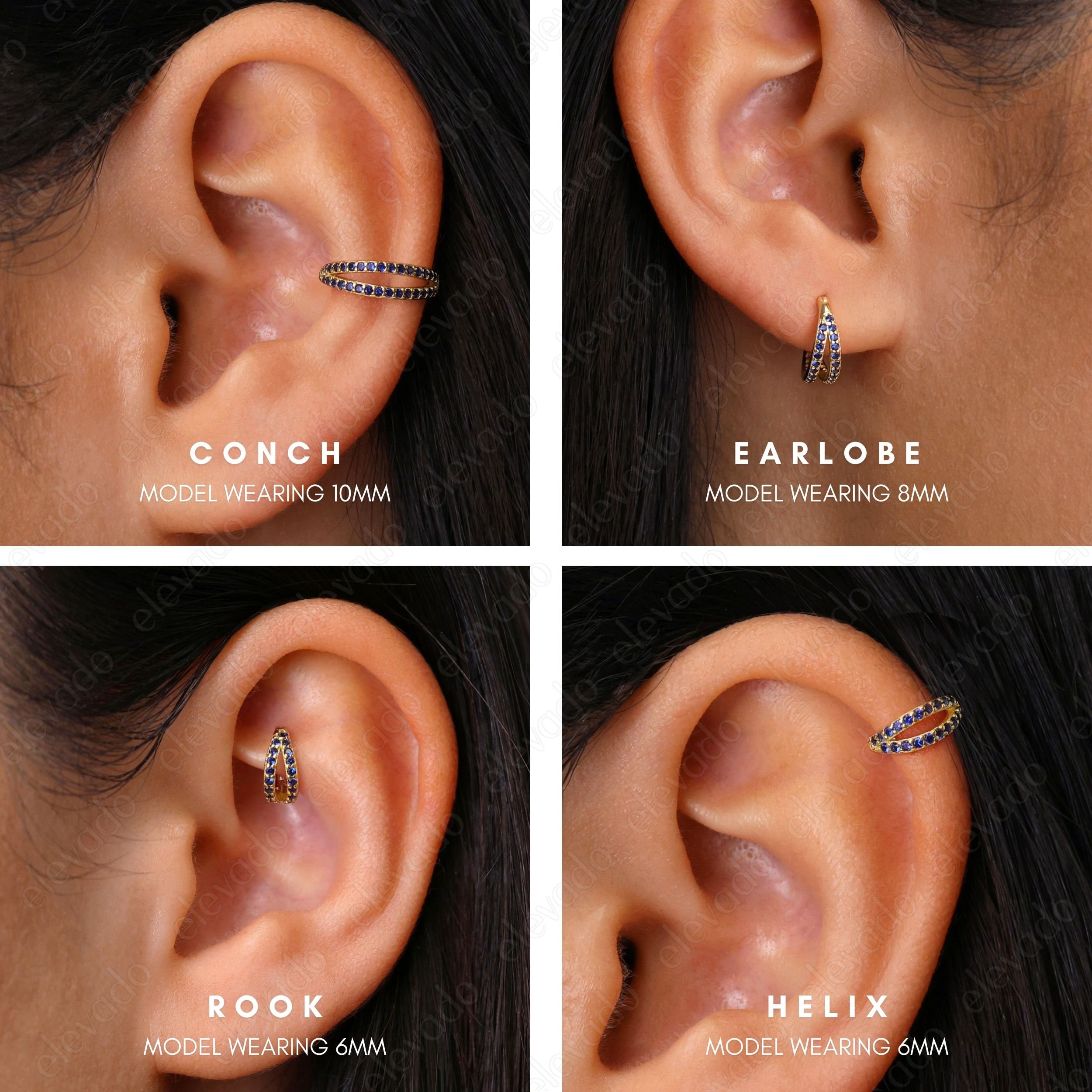 1 Paio Orecchini A Cerchio In Argento 925, 20G, A Elica Per Conchiglia E Tragus, Piercing Gioiello