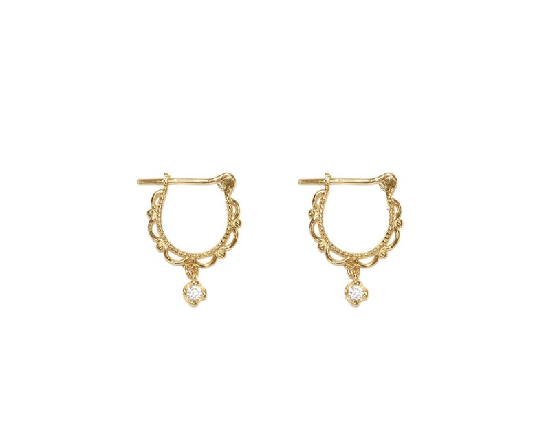 Dangle Royal Hoop Earrings small hoop earrings hoop | Etsy