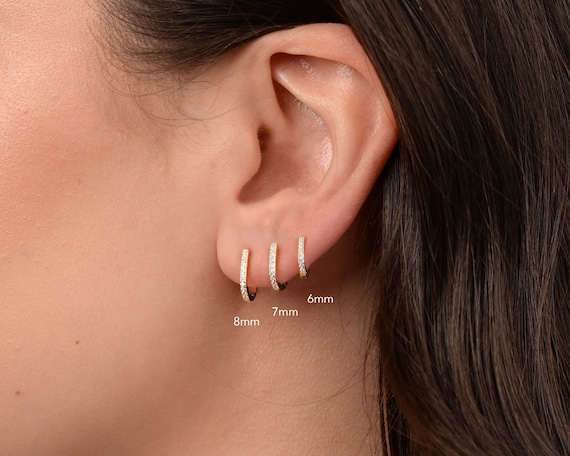CREAMY Silver Gold Filled Women Stud Earrings Jewelry Piercing Ear Moon  Rings Earring For Girls Wholesale