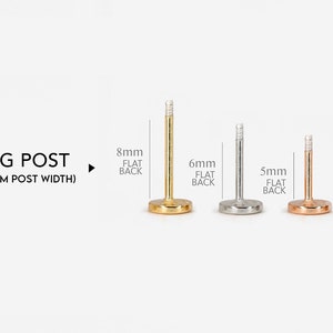 20G Tiny Moon Cartilage Flat Back Labret Stud Moon Stud Earrings Tragus ...