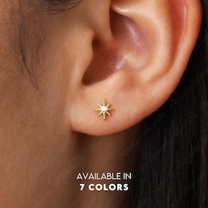 Tiny Star Stud Earrings • CZ dainty earrings • star earrings • tiny stud earrings • small stud earrings • minimalist earrings