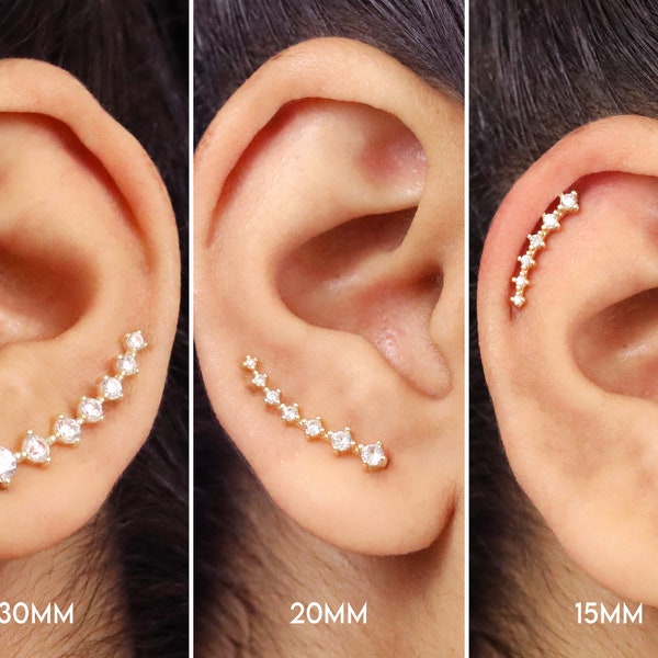 Ear Climbers • ear climber • ear crawler • minimalist earrings • silver jewelry • rose gold earrings • ear jacket • ear cuff