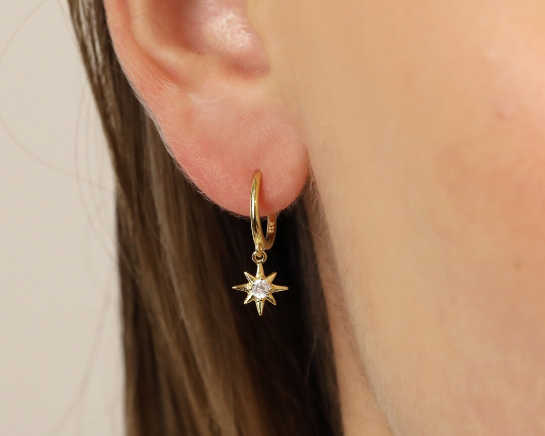 Silver Plated Fancy Hoop With mini Star