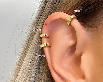 18G Simple Cartilage Hoop Earrings • tragus earrings • tiny hoop earrings • cartilage hoop earrings • helix hoop • small hoop