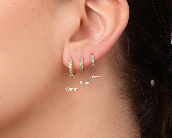 Turquoise Small Hoop Earring Turquoise Small Hoop Earring