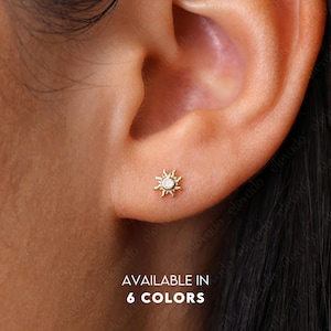 Sun Studs • dainty earrings • sun stud earrings • gold sun earrings • gold stud earrings • tiny stud earrings • small earrings