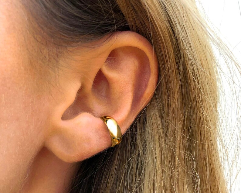 Thick Conch Hoop Earring conch ear cuff no piercing gold Etsy Canada